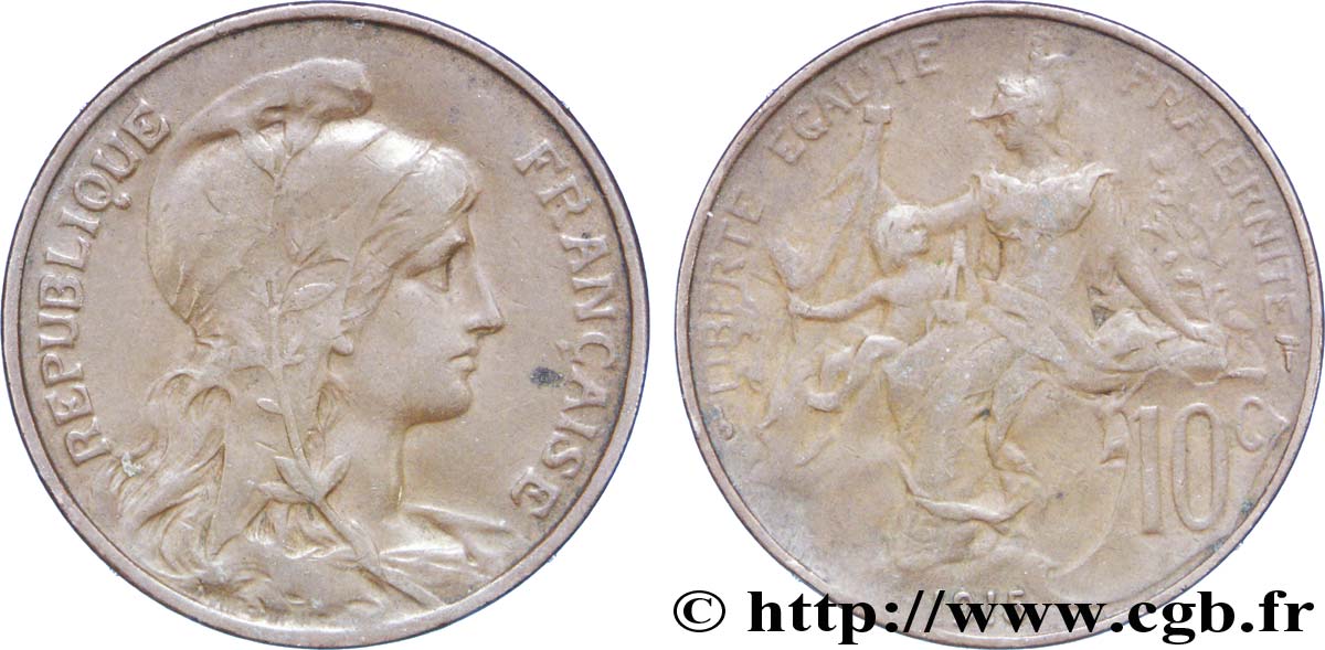 10 centimes Daniel-Dupuis 1915  F.136/24 TTB54 