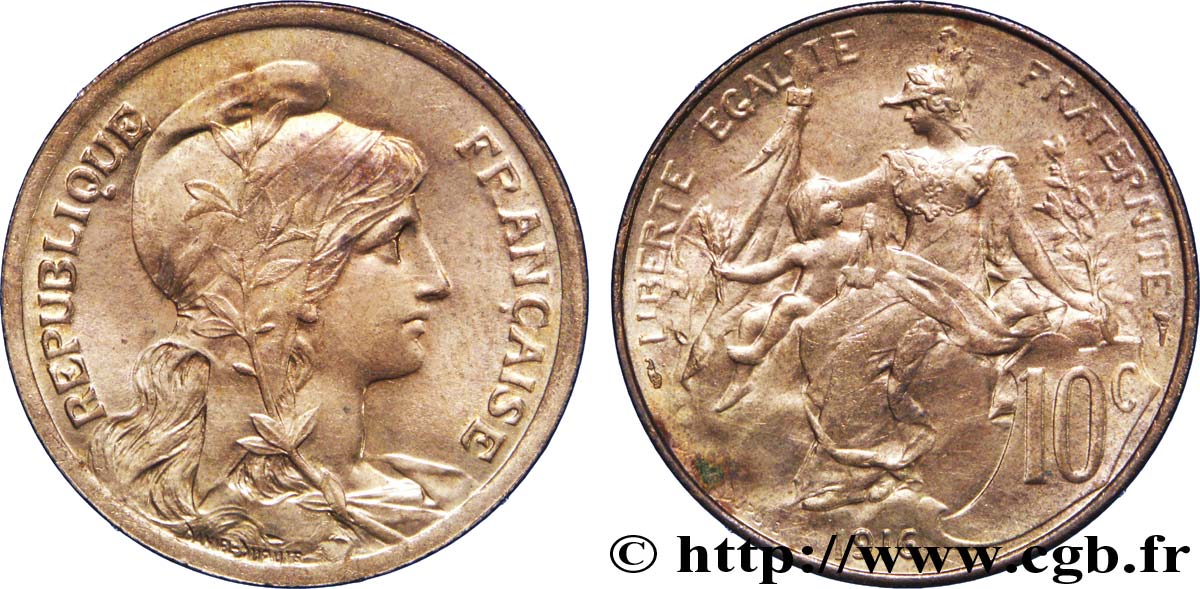 10 centimes Daniel-Dupuis 1916  F.136/26 SUP62 