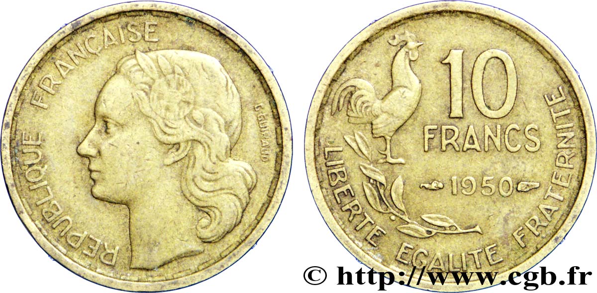 10 francs Guiraud 1950  F.363/2 SS45 