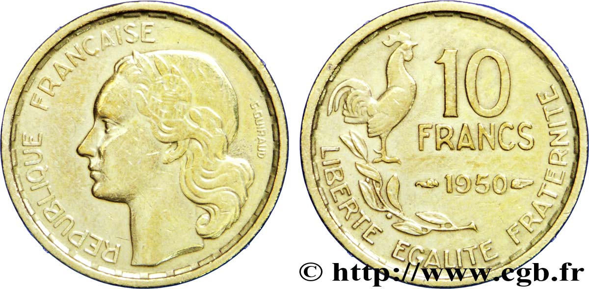 10 francs Guiraud 1950  F.363/2 XF 