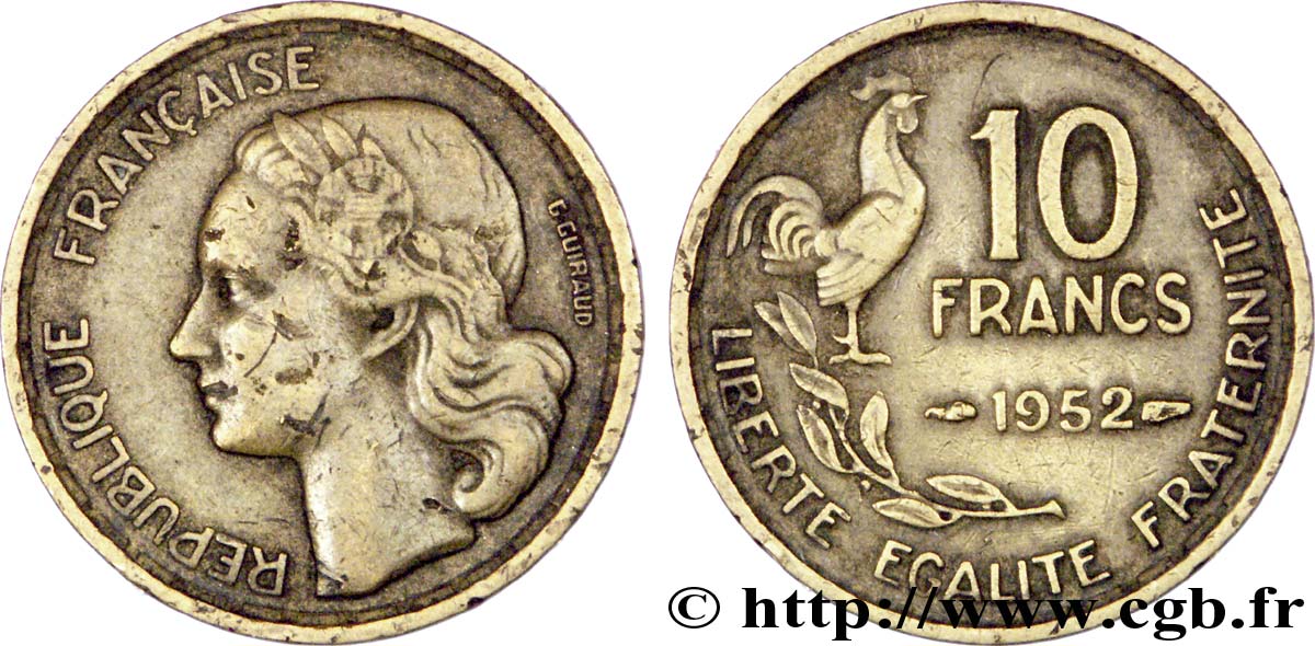 10 francs Guiraud 1952  F.363/6 XF45 