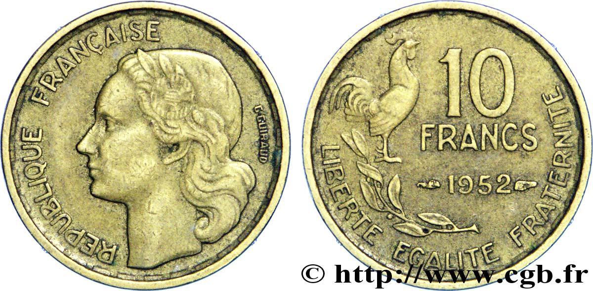 10 francs Guiraud 1952  F.363/6 TTB50 