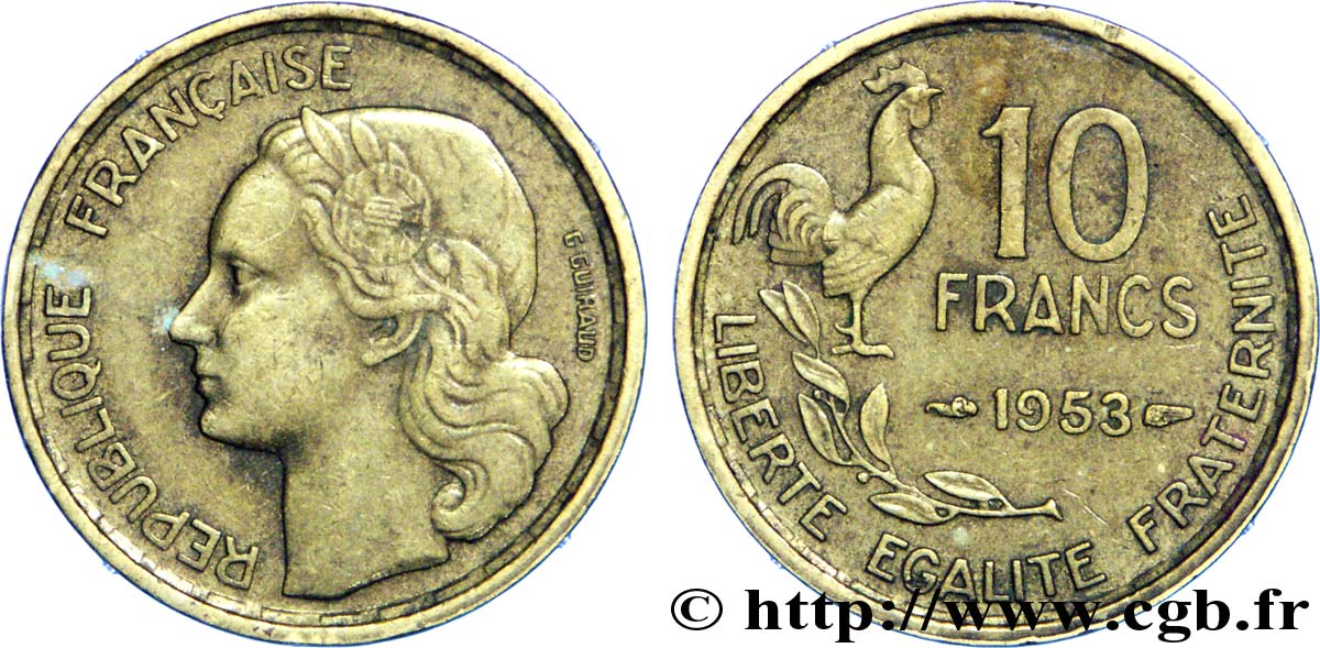 10 francs Guiraud 1953  F.363/8 BB50 