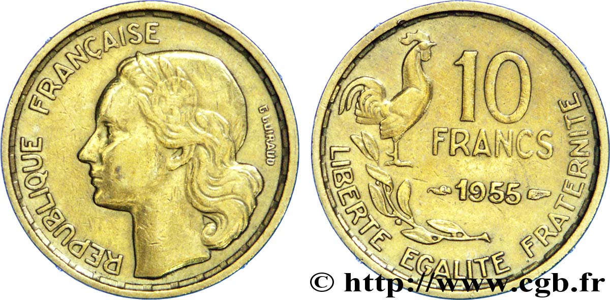 10 francs Guiraud 1955  F.363/12 XF 