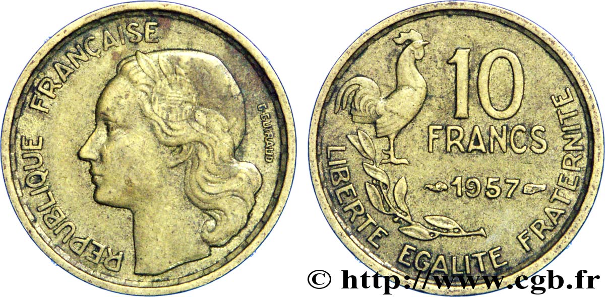 10 francs Guiraud 1957  F.363/13 XF45 