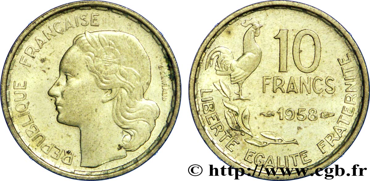 10 francs Guiraud 1958  F.363/14 EBC58 