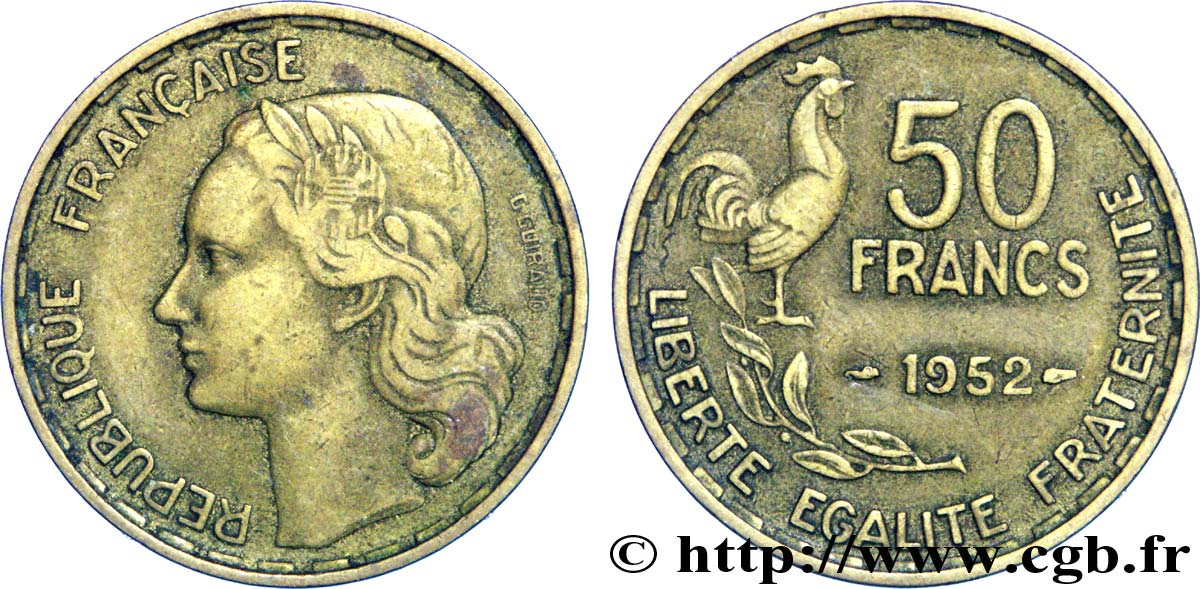 50 francs Guiraud 1952  F.425/8 TTB45 