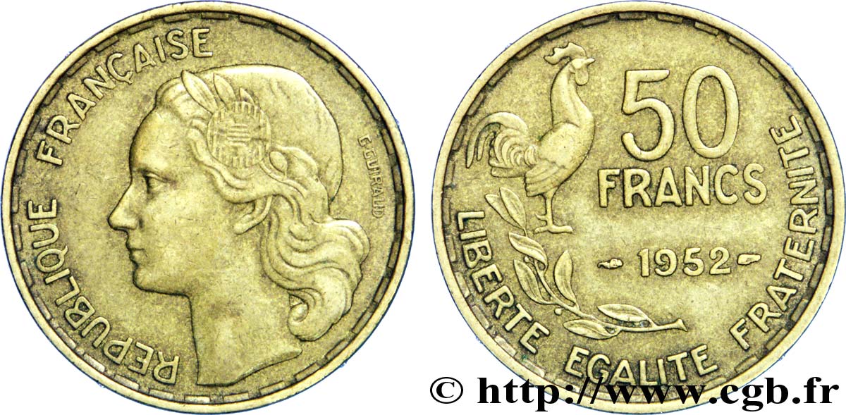 50 francs Guiraud 1952  F.425/8 AU50 