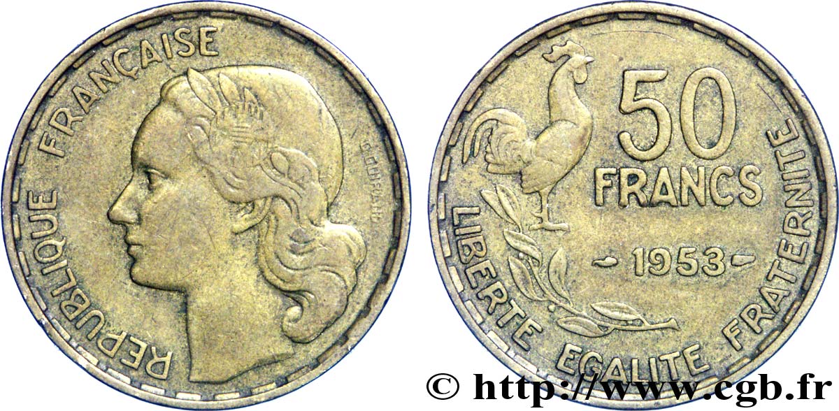 50 francs Guiraud 1953  F.425/10 XF40 