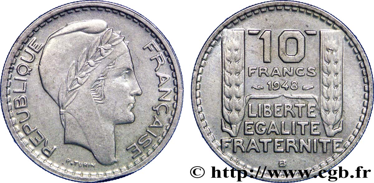 10 francs Turin, petite tête 1948 Beaumont-le-Roger F.362/4 MBC52 