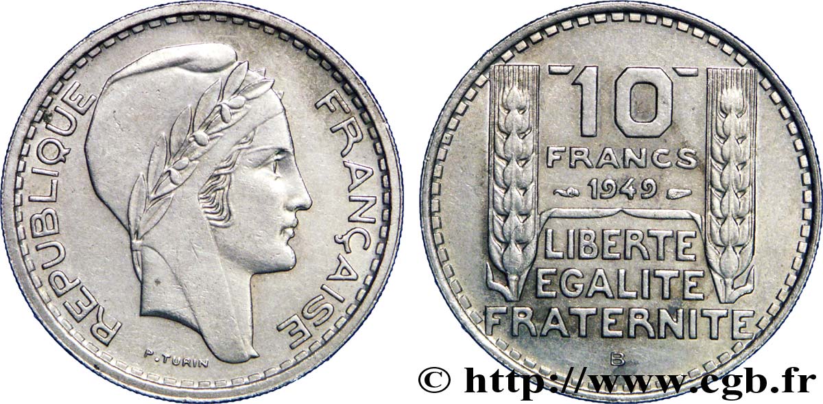 10 francs Turin, petite tête 1949 Beaumont-Le-Roger F.362/7 BB52 