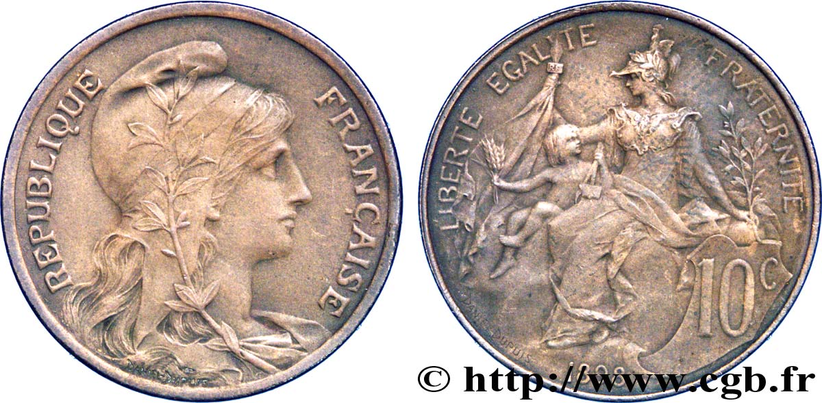 10 centimes Daniel-Dupuis 1898  F.136/6 AU53 