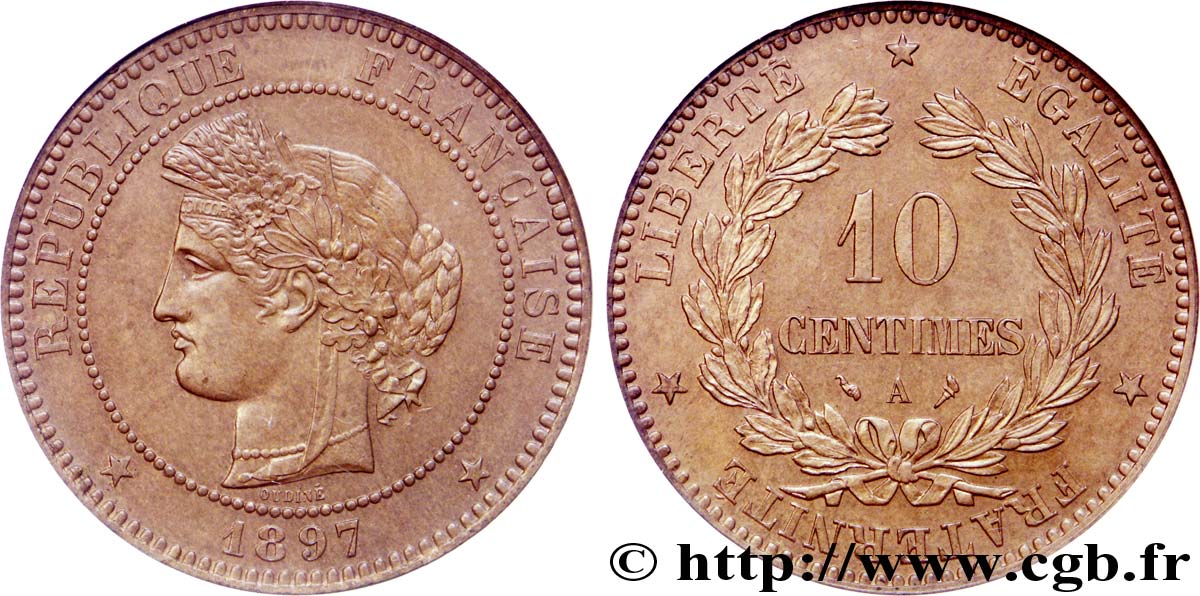 10 centimes Cérès 1897 Paris F.135/44 SPL63 