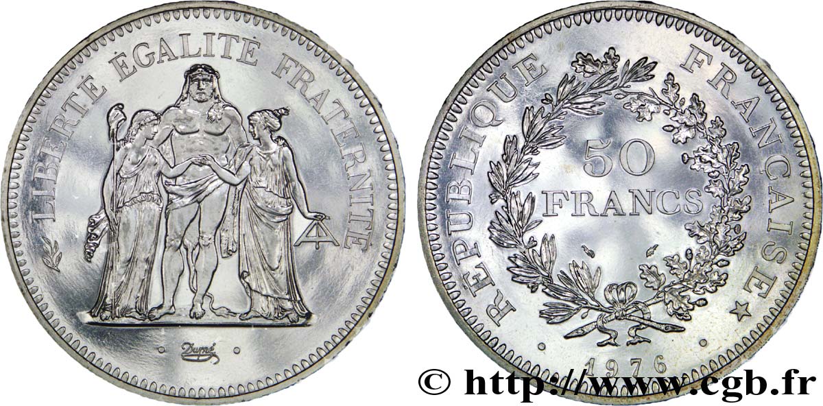 50 francs Hercule 1976  F.427/4 MS67 