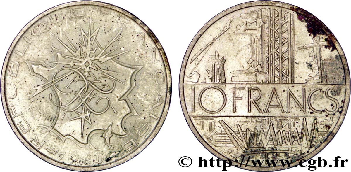 10 Francs 1973 France P 147 d Fine