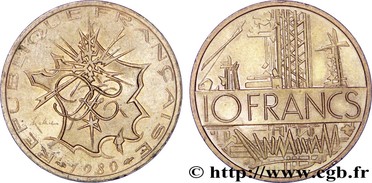 10 francs Mathieu 1980 Pessac F.365/8 EBC58 