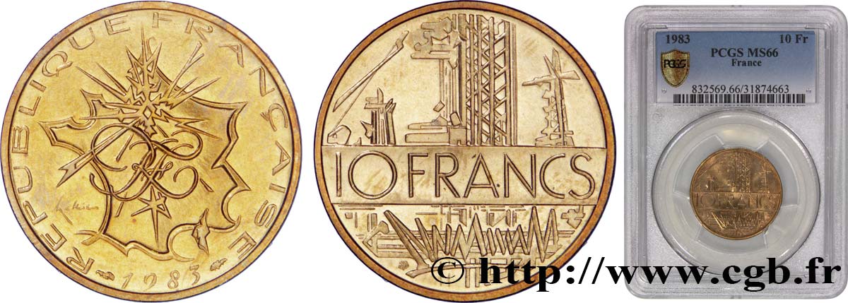 10 francs Mathieu 1983 Pessac F.365/11 ST66 PCGS