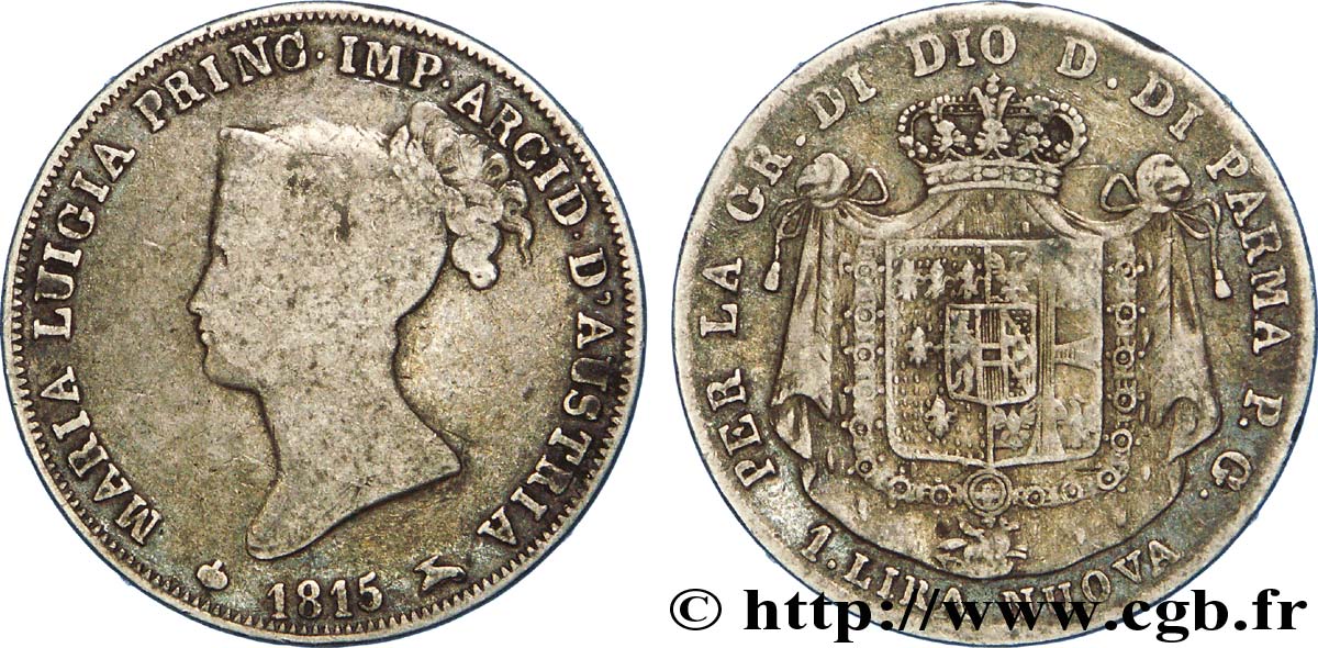 1 lira nuova 1815  Milan VG.2391  VG10 