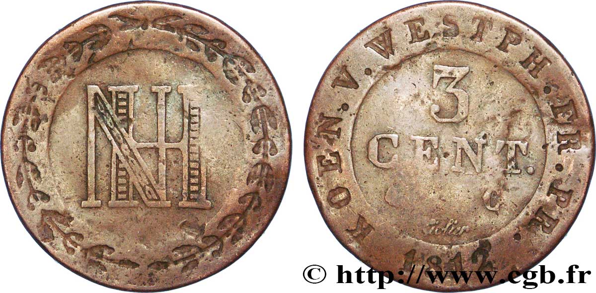 3 cent. 1812 Cassel VG.2038  TB20 