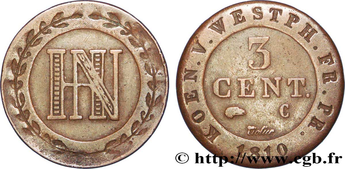 3 cent. 1810 Cassel VG.2037  TTB40 