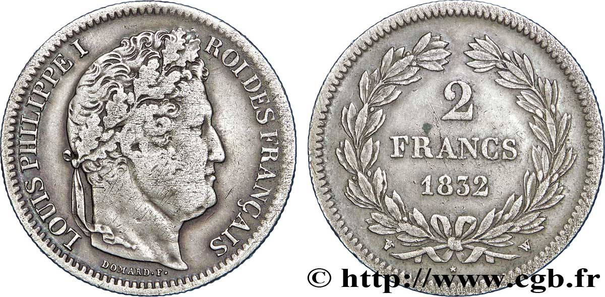 2 francs Louis-Philippe 1832 Lille F.260/16 BC35 