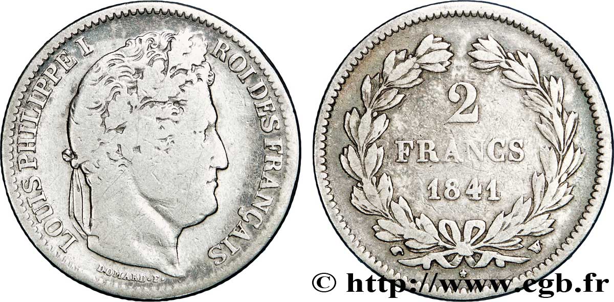 2 francs Louis-Philippe 1841 Lille F.260/86 F12 