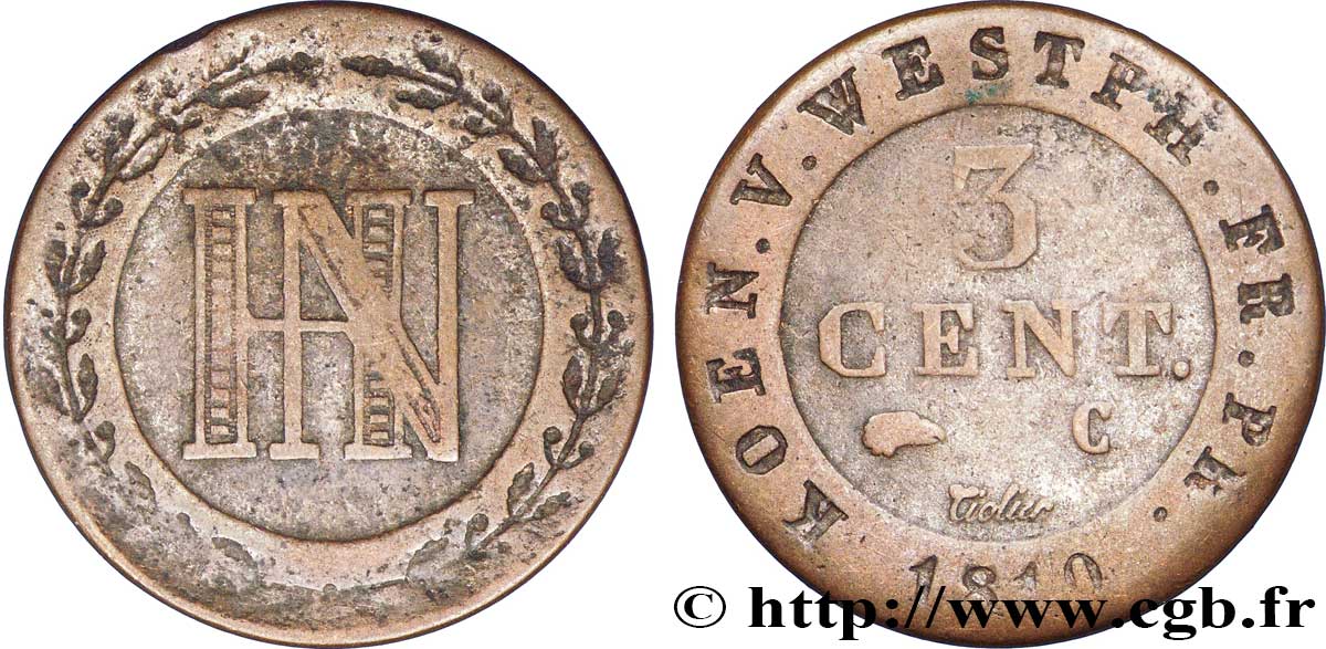 3 cent. 1810 Cassel VG.2037  TB20 