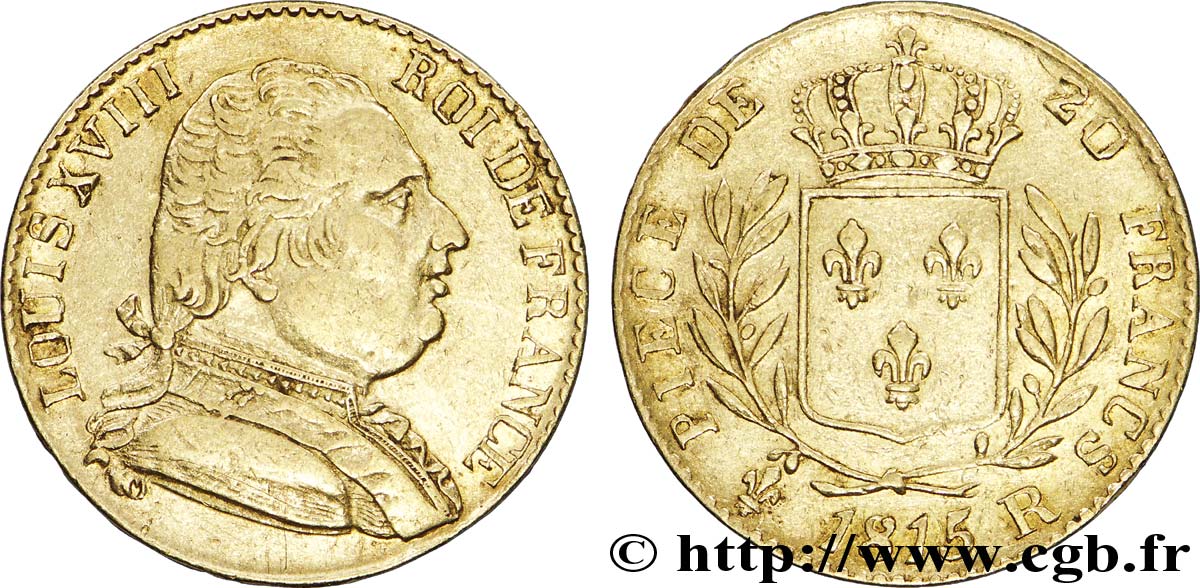 20 francs or Londres 1815 Londres F.518/1 SS40 