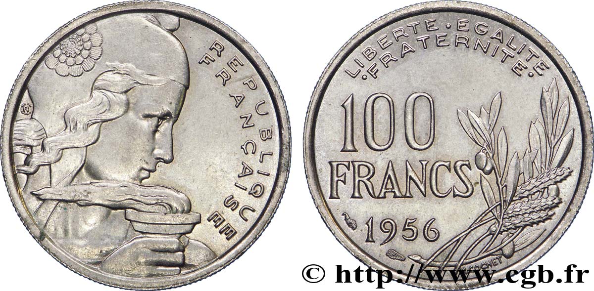 100 francs Cochet 1956  F.450/8 SUP60 