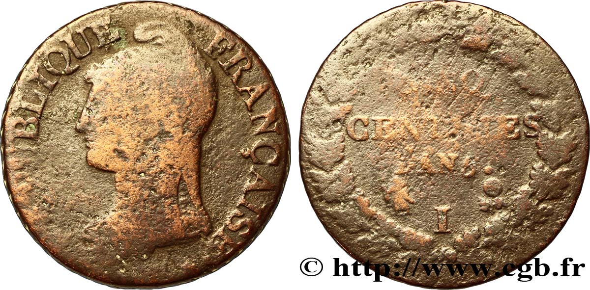 Cinq centimes Dupré, grand module 1797 Limoges F.115/23 B10 