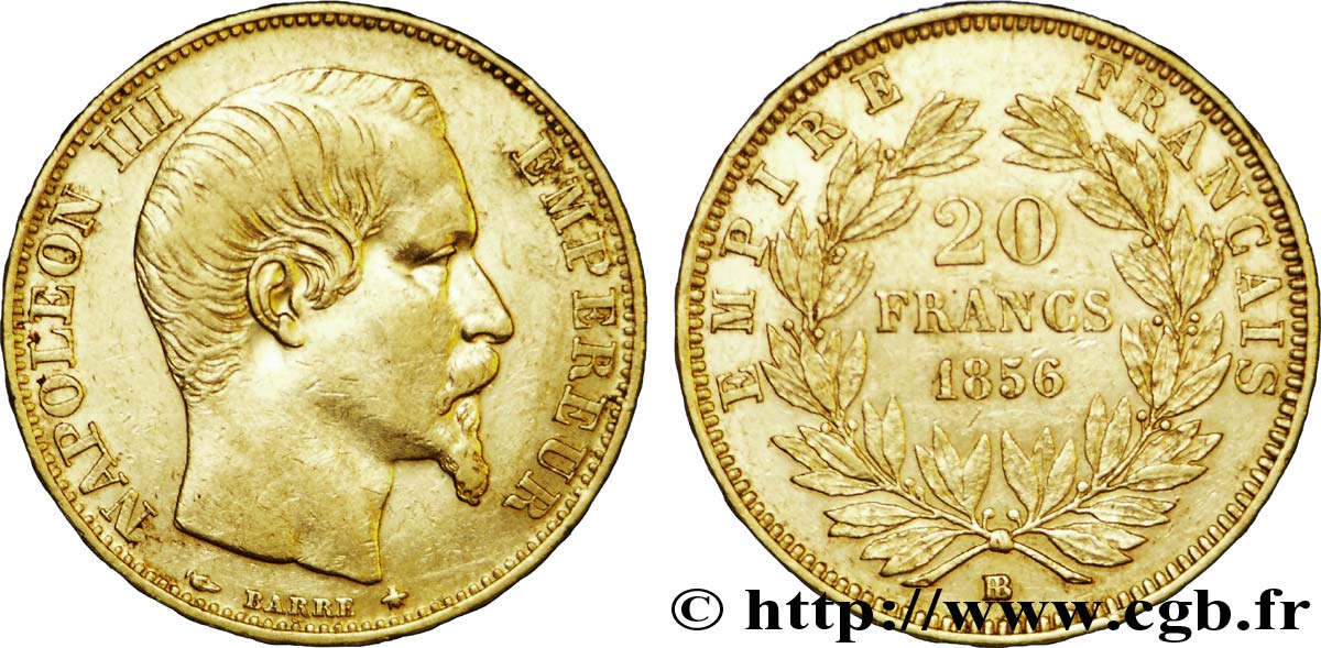 Valeur Pièce 20 Francs Or Napoléon 3 1856