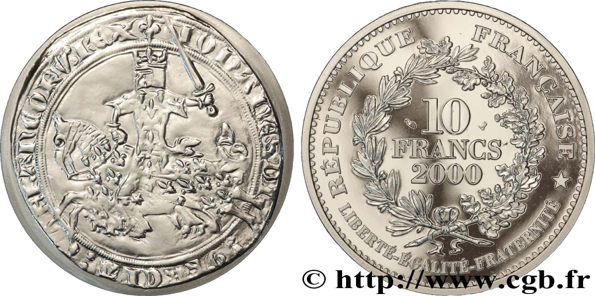 Piece Jean Le Bon Franc A Cheval 1360 Prix Belle Epreuve 10 Francs - Le Franc à Cheval de Jean II le Bon - 1360