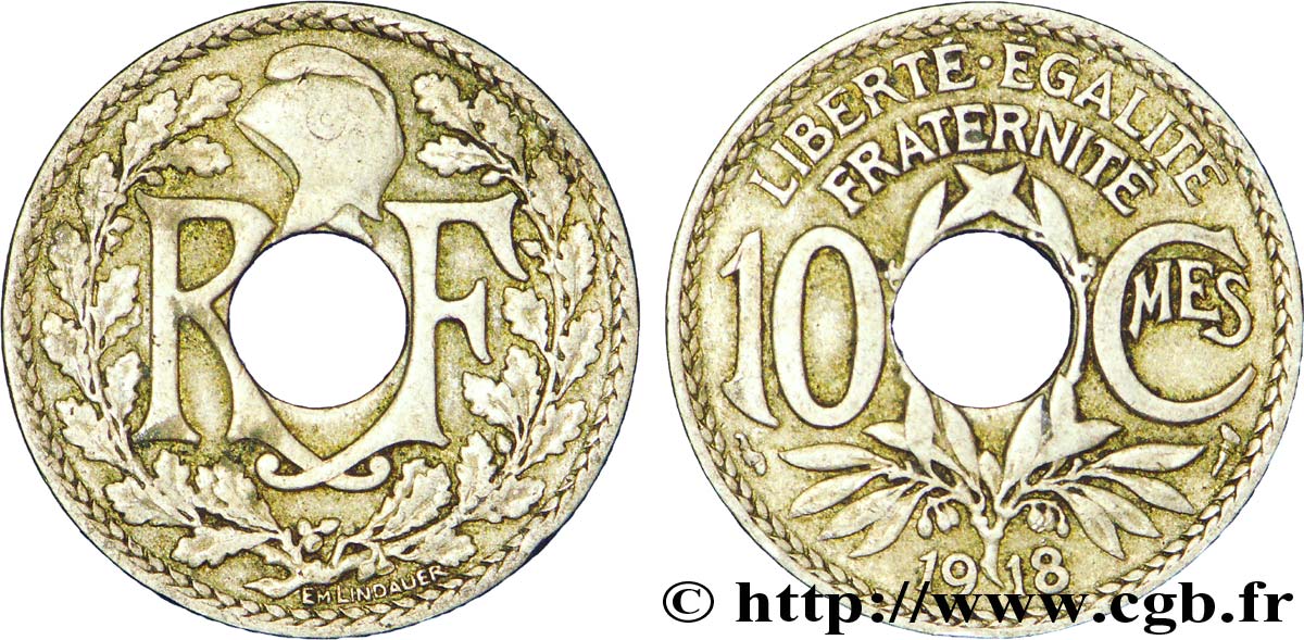 10 centimes Lindauer 1918  F.138/2 TTB45 