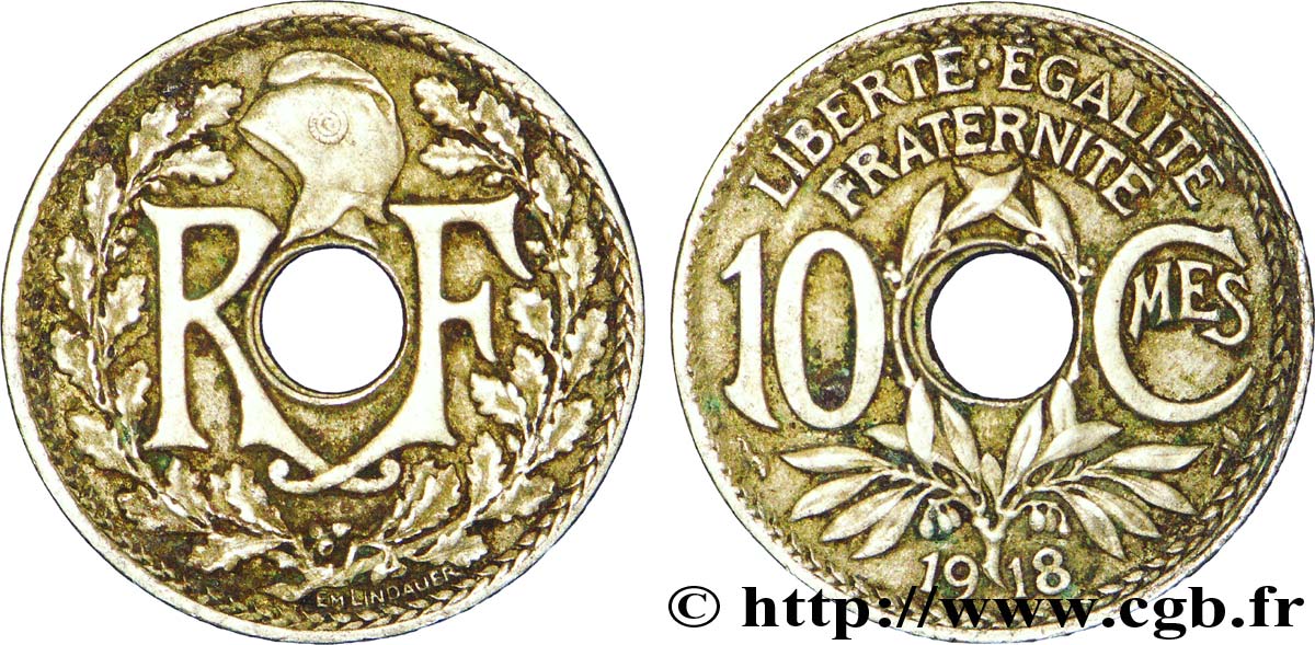 10 centimes Lindauer 1918  F.138/2 XF48 