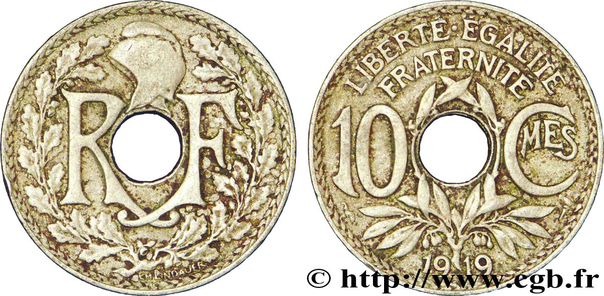 10 centimes Lindauer 1919  F.138/3 XF45 