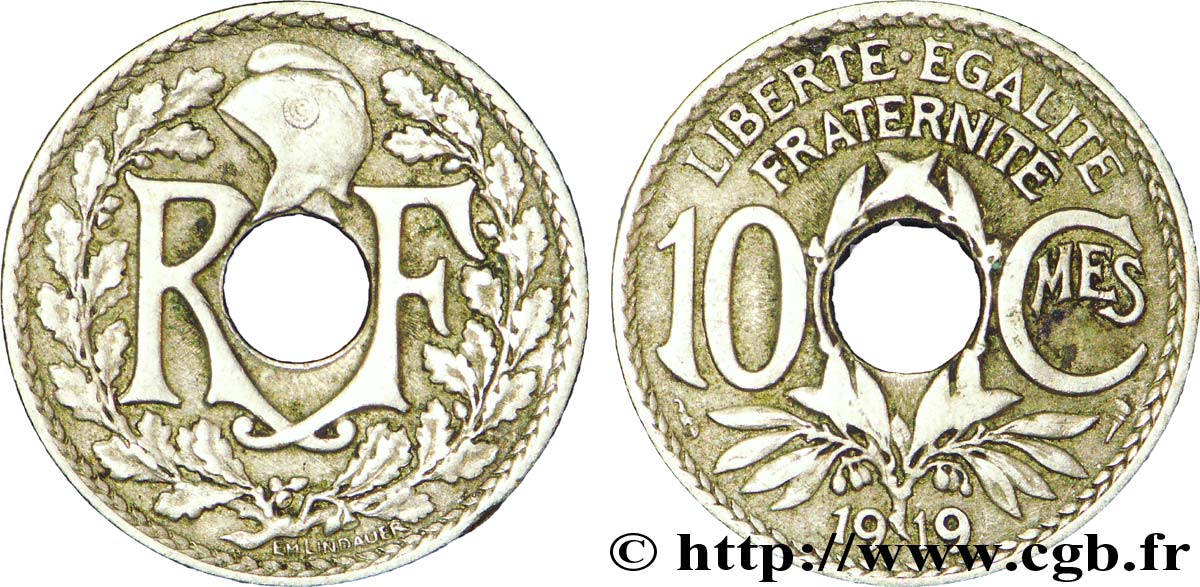 10 centimes Lindauer 1919  F.138/3 XF48 