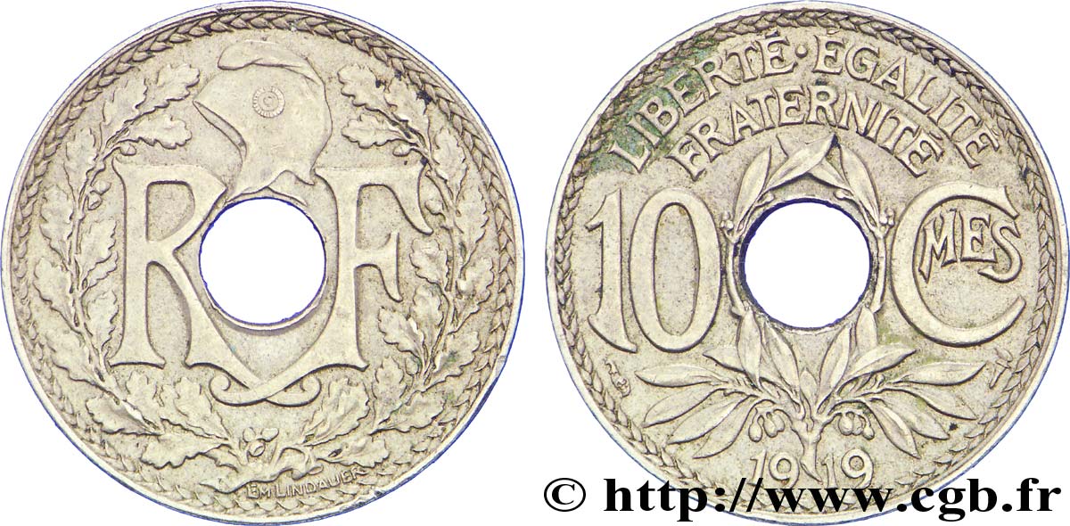 10 centimes Lindauer 1919  F.138/3 TTB50 