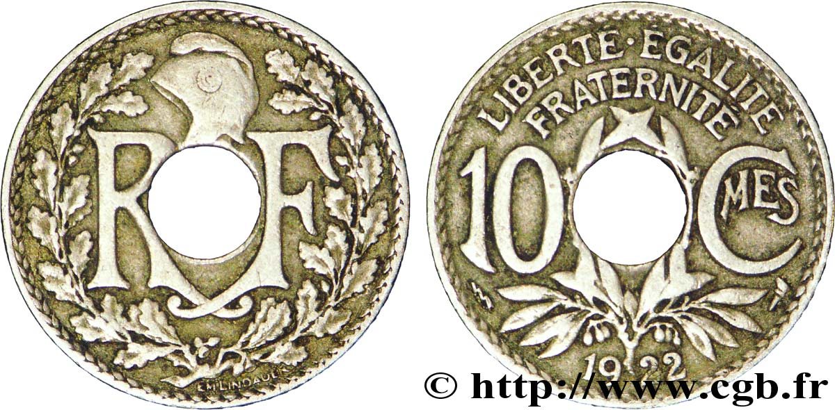 10 centimes Lindauer 1922 Poissy F.138/7 XF45 