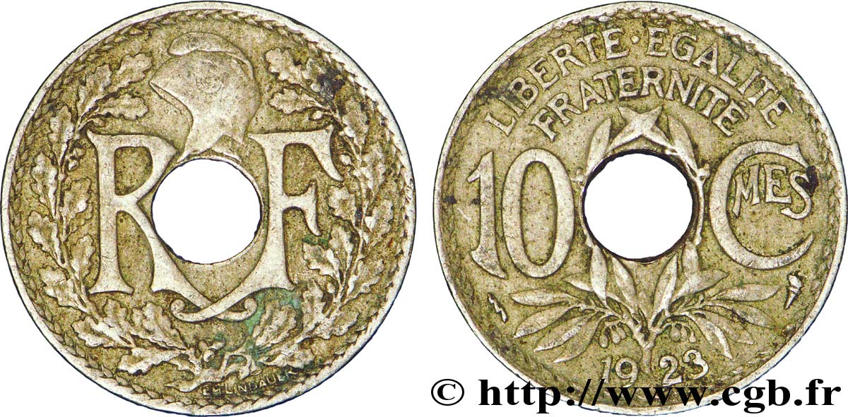 10 centimes Lindauer 1923 Poissy F.138/9 XF45 