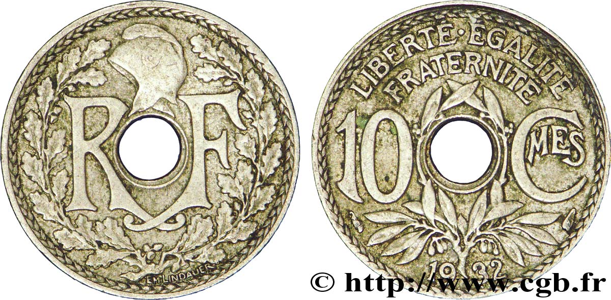 10 centimes Lindauer 1932  F.138/19 XF45 