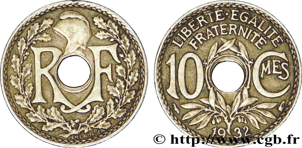 10 centimes Lindauer 1932  F.138/19 XF48 