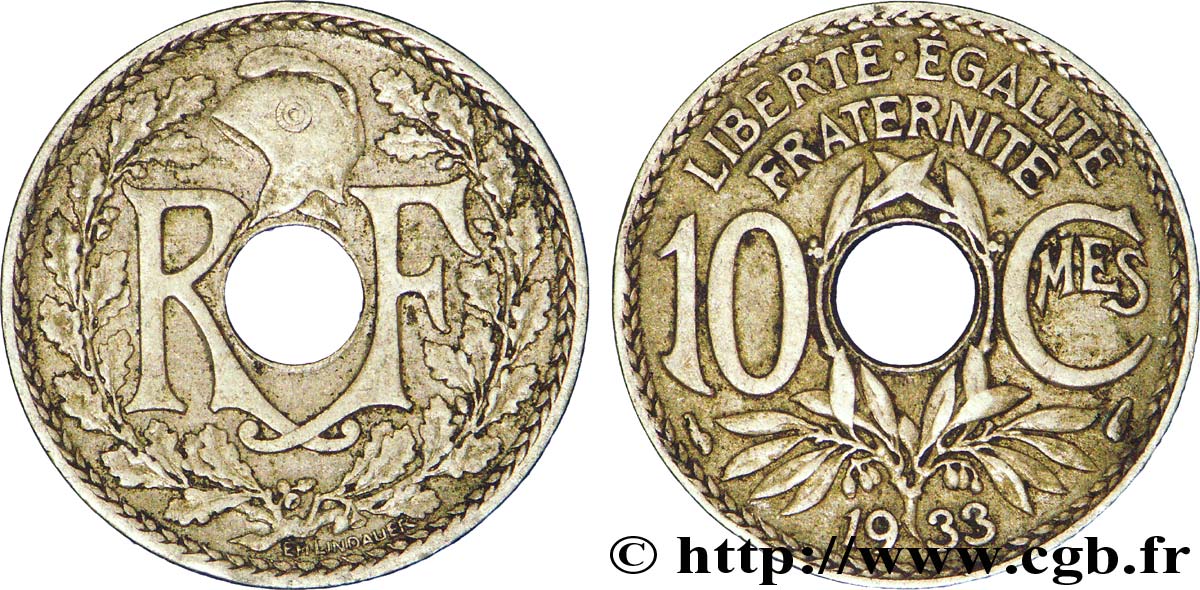 10 centimes Lindauer 1933  F.138/20 XF45 