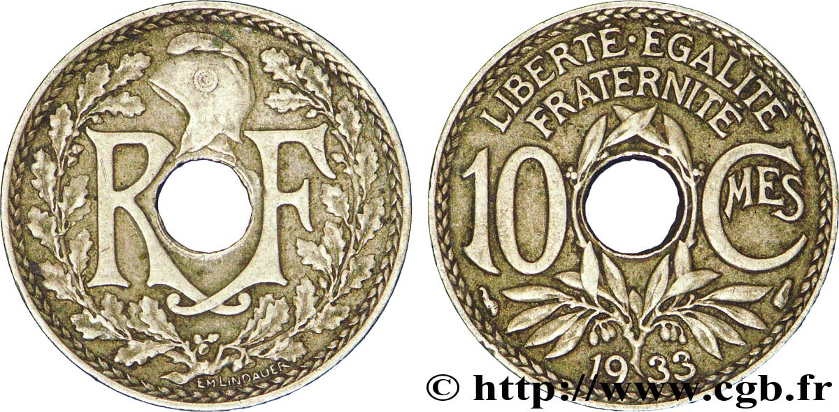 10 centimes Lindauer 1933  F.138/20 XF48 