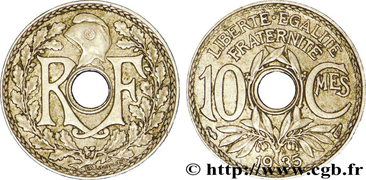 10 centimes Lindauer 1935  F.138/22 TTB45 