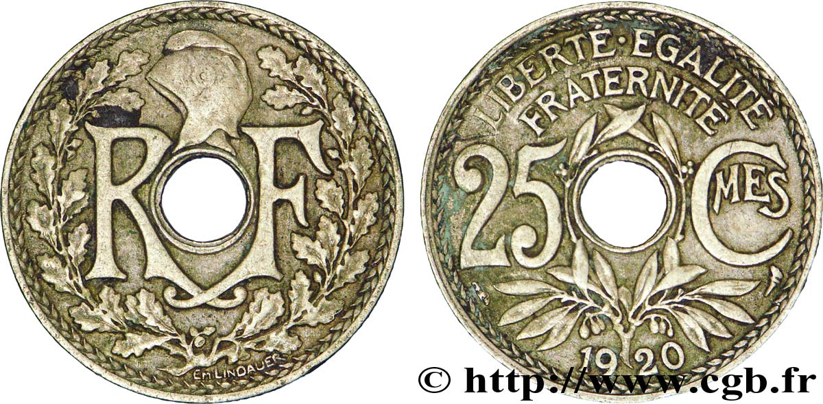 25 centimes Lindauer 1920  F.171/4 XF45 
