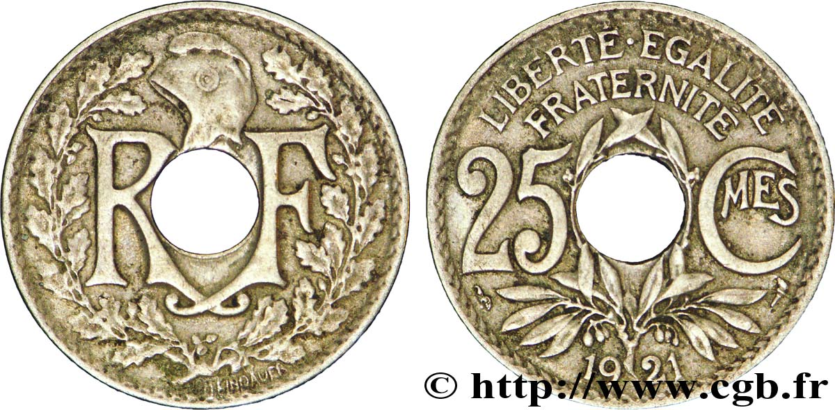 25 centimes Lindauer 1921  F.171/5 XF48 