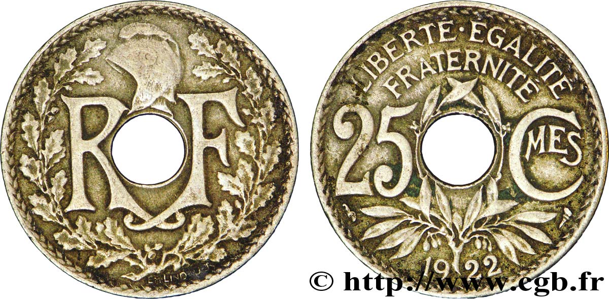 25 centimes Lindauer 1922  F.171/6 XF45 