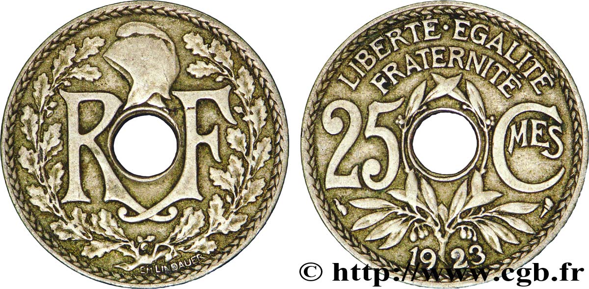 25 centimes Lindauer 1923  F.171/7 XF40 
