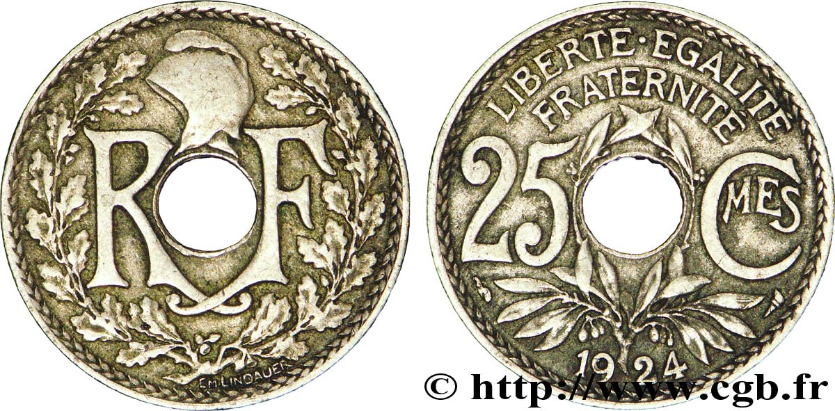 25 centimes Lindauer 1924  F.171/8 XF40 