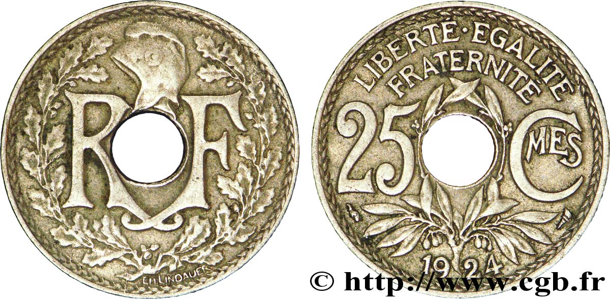 25 centimes Lindauer 1924  F.171/8 XF45 